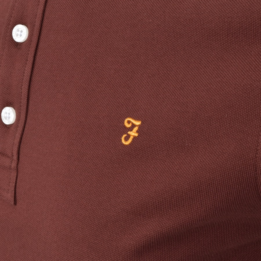 Alternative Image for ProductFarah Vintage Short Sleeve Polo T Shirt Brown3